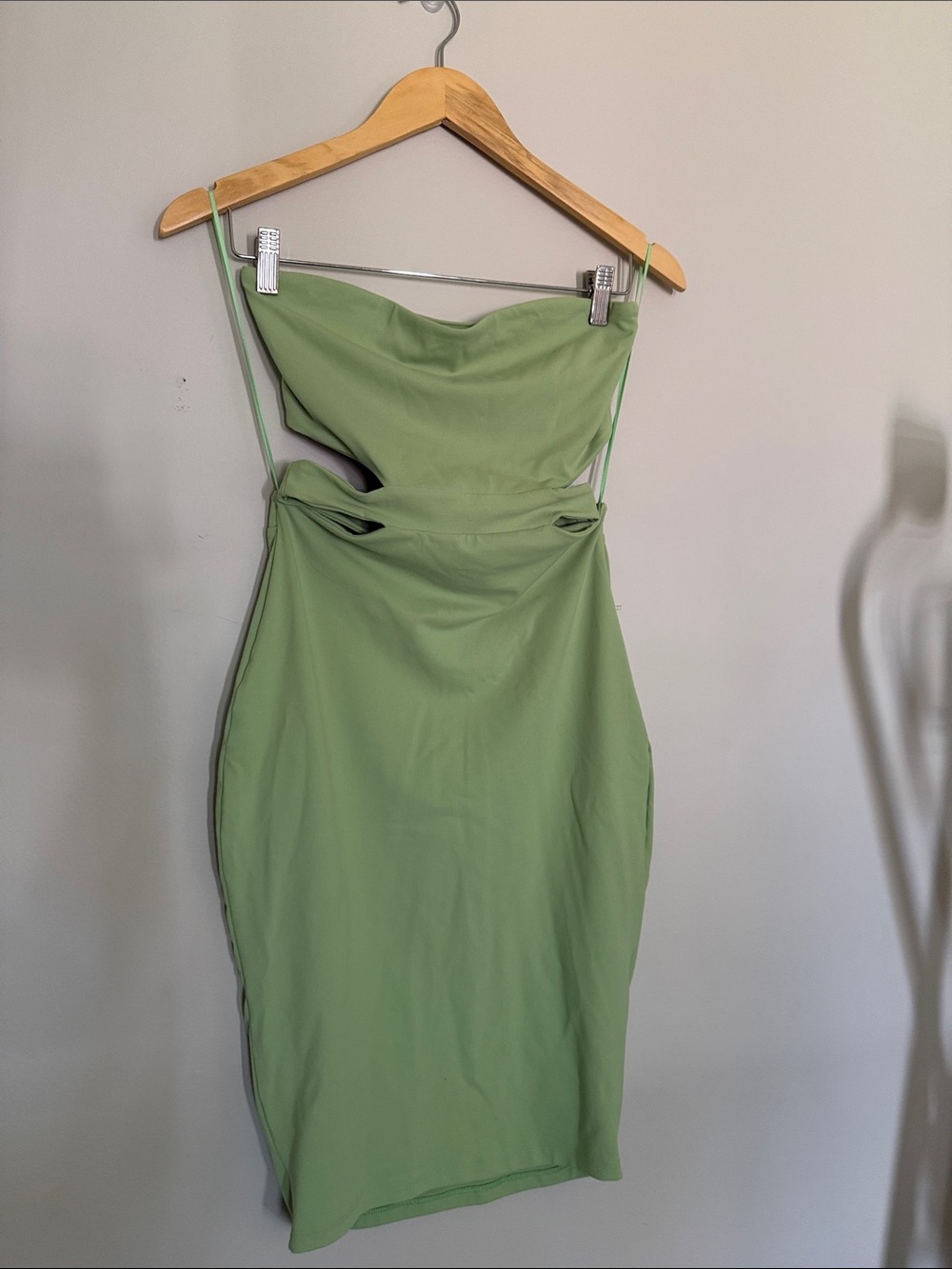 Susana Monaco Light Green Cutout Midi Dress